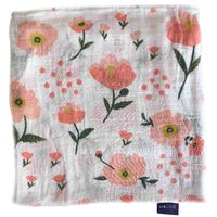 Maccie Bamboo Baby Blanket - Poppy Flower